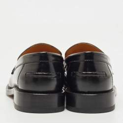 Dior Black Patent Leather Code Loafers Size 37