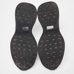 Pre Owned Dior White Knit Fabric B25 High Top Sneakers Size 36