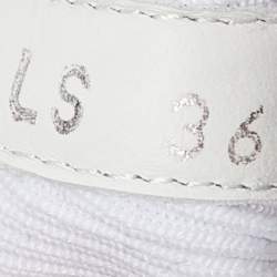Pre Owned Dior White Knit Fabric B25 High Top Sneakers Size 36