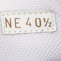 Pre Owned Dior  White/Beige Leather Dior ID Lace Up Sneakers Size 40.5