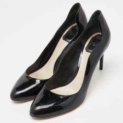 Pre Owned Dior Black Patent Leather Pumps Size 41.5