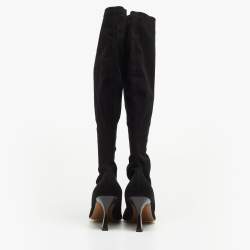 Dior Black Suede Knee Length Boots Size 40