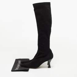 Dior Black Suede Knee Length Boots Size 40