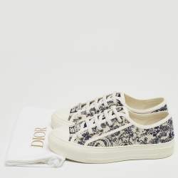 Dior White/Blue Canvas Walk'n'Dior  Sneakers Size 35.5