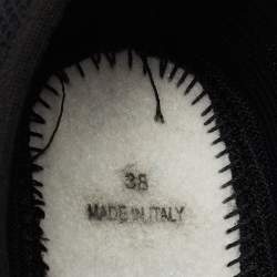 Pre Owned Dior Black Mesh Fusion Crystal Embellished Low Top Sneakers Size 38