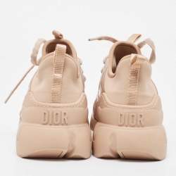 Dior Beige Fabric and PVC D-Connect Sneakers Size 36.5