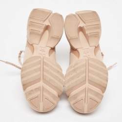 Dior Beige Fabric and PVC D-Connect Sneakers Size 36.5