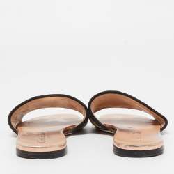 Dior Tricolor Embroidered Canvas Dway Flat Slides Size 37