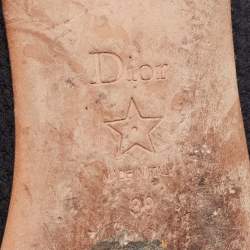 Pre Owned Dior Black Knit Fabric Mary Jane Ballet Flats Size 39