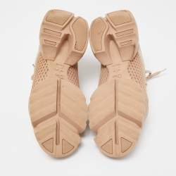 Dior Beige Leather and Mesh D-Connect Sneakers Size 39