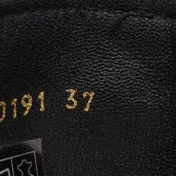 Dior Black Leather CD Logo Ankle Boots Size 37