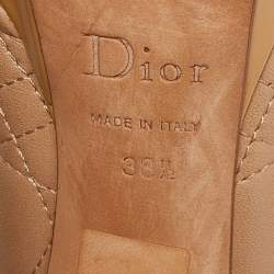 Dior Beige leather and Patent  Peep Toe Pumps Size 38.5 