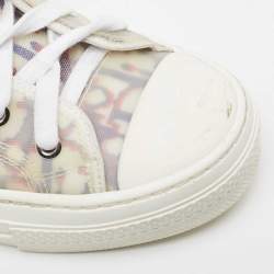 Dior White/Black PVC And Oblique Mesh B23 High-Top Sneakers Size 37