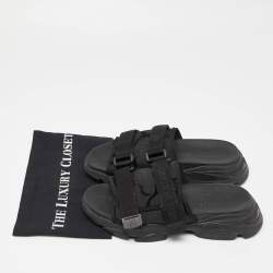 Dior Black Fabric D-Wander Sandals Size 40