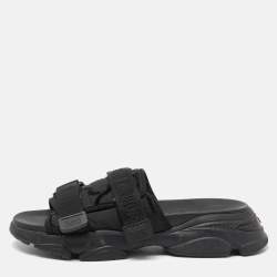 Dior Black Fabric D-Wander Sandals Size 40