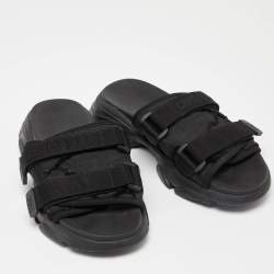 Dior Black Fabric D-Wander Sandals Size 40