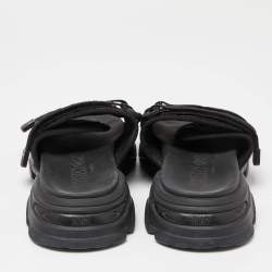 Dior Black Fabric D-Wander Sandals Size 40