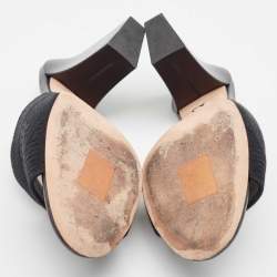 Dior Black Canvas Dway Mules Size 36.5