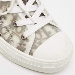 Dior Black/White Oblique Mesh and Rubber B23 High Top Sneakers Size 36.5