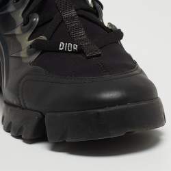 Dior Black Leather and Neoprene D-Connect Sneakers Size 39