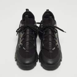 Dior Black Leather and Neoprene D-Connect Sneakers Size 39