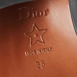 Pre Owned Dior Black/Burgundy Leather Dior L.A Ankle Boots Size 38