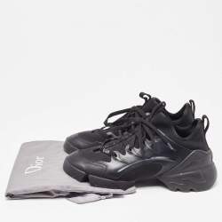 Dior Black Neoprene and Leather D-Connect Sneakers Size 37