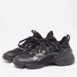 Dior Black Neoprene and Leather D-Connect Sneakers Size 37