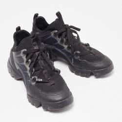 Dior Black Neoprene and Leather D-Connect Sneakers Size 37