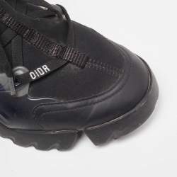 Dior Black Neoprene and Leather D-Connect Sneakers Size 37