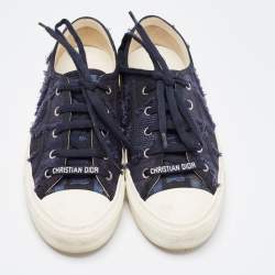Dior Two Tone Canvas Walk'n'Dior Low Top Sneakers Size 36