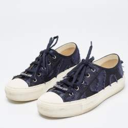 Dior Two Tone Canvas Walk'n'Dior Low Top Sneakers Size 36