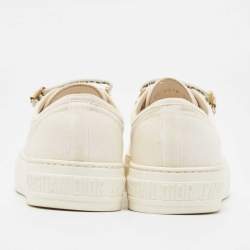 Pre Owned Dior Off White Canvas Walk'n'Dior Sneakers Size 35