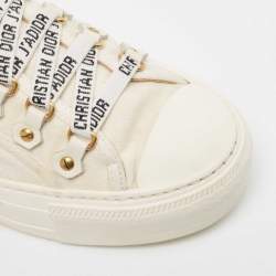 Pre Owned Dior Off White Canvas Walk'n'Dior Sneakers Size 35