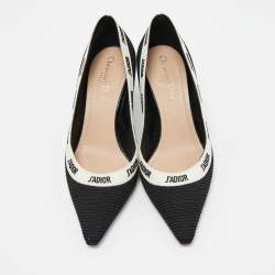 Dior Black/White Canvas J'Adior Pumps Size 38
