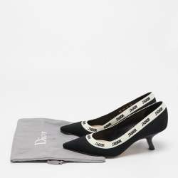 Dior Black/White Canvas J'Adior Pumps Size 38