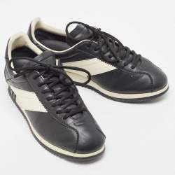 Dior Black/White Leather Diorun Sneakers Size 38