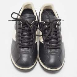 Dior Black/White Leather Diorun Sneakers Size 38