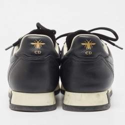 Dior Black/White Leather Diorun Sneakers Size 38