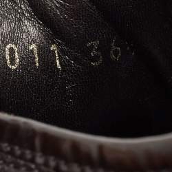 Pre Owned Dior Black Cannage Leather and Suede Sneakers Size 36.5