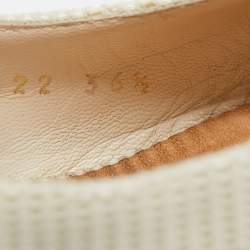 Dior White Canvas And Rubber D-motion Mules Size 36.5