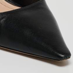 Pre Owned Dior Black Leather J'Adior Slingback Pumps Size 38.5