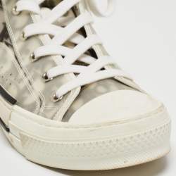 Dior Black/White Oblique Mesh B23 High Top Sneakers Size 36