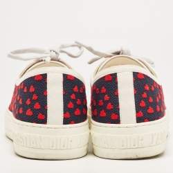 Pre Owned Dior Black/Red Canvas Walk N Dior Pop Heart Sneakers Size 39
