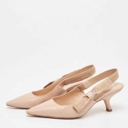 Pre Owned Dior Beige Leather J'Adior Slingback Pumps Size 37