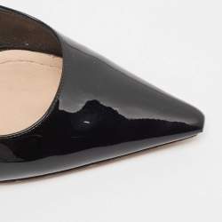 Pre Owned Dior Black Patent J'Adior Slingback Pumps Size 36.5