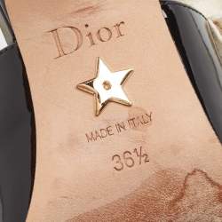 Pre Owned Dior Black Patent J'Adior Slingback Pumps Size 36.5