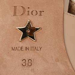 Dior Beige Patent Leather J'adior Slingback Pumps Size 38