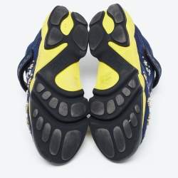 Pre Owned Dior Navy Blue Nylon and Mesh Fusion Sneakers Size 40