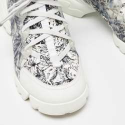 Dior Black Printed Neoprene D-Connect Kaleidoscopic Sneakers Size 38